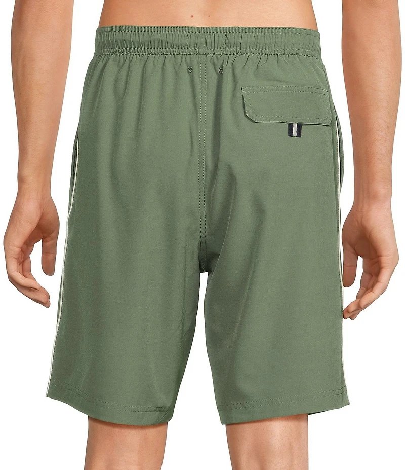 Cremieux 9#double; Classic Solid Swim Trunks