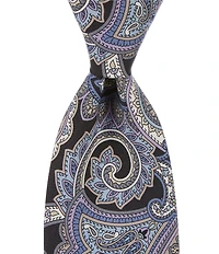 Cremieux Ashby Print Paisley 3 1/8#double; Woven Silk Tie