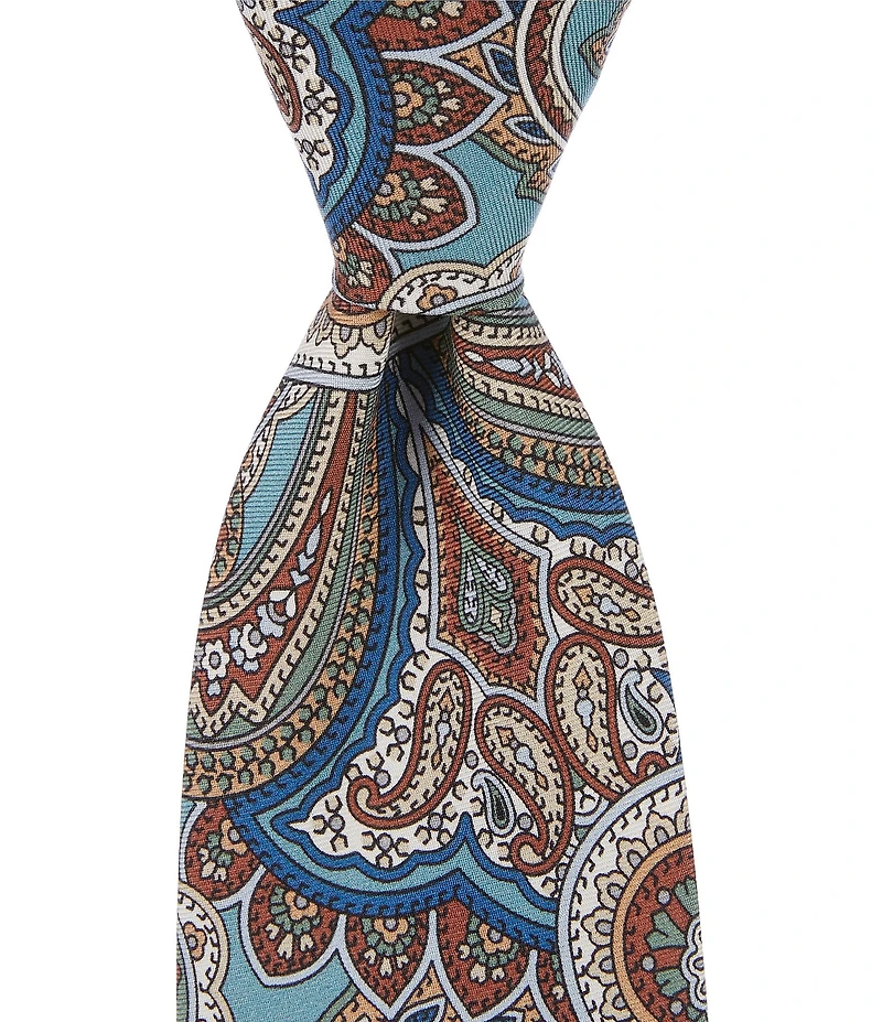 Cremieux Ashby Print Paisley 3 1/8#double; Woven Silk Tie
