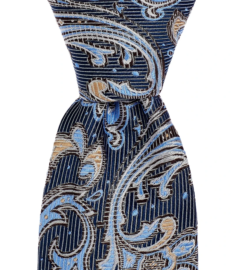 Cremieux Ashton Paisley 3 3/8#double; Woven Silk Tie