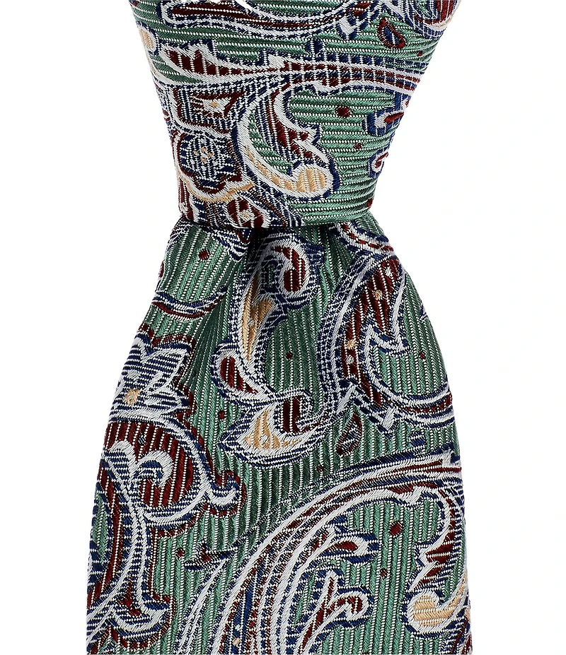 Cremieux Ashton Paisley 3 3/8#double; Woven Silk Tie