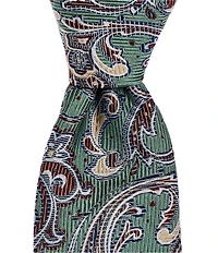Cremieux Ashton Paisley 3 3/8#double; Woven Silk Tie