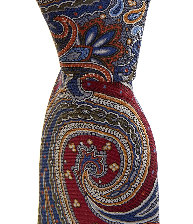 Cremieux Autry Paisley 3 3/8#double; Woven Silk Tie