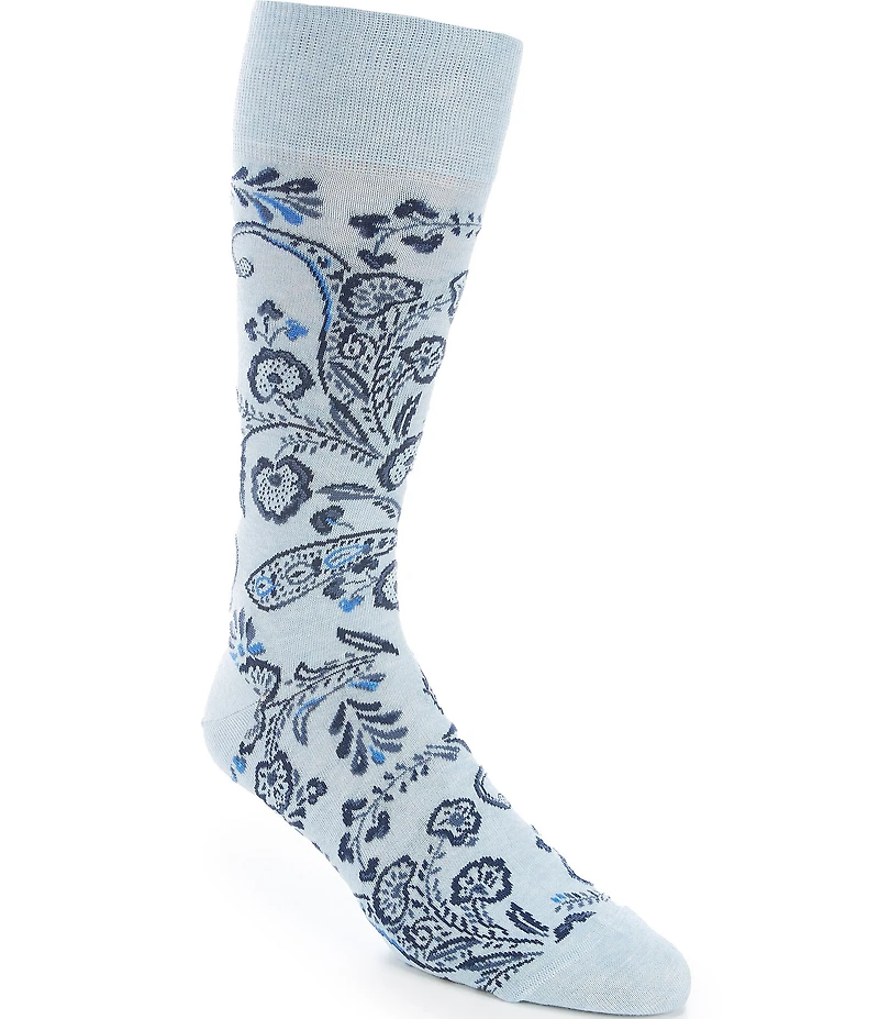 Cremieux Batik Floral Crew Dress Socks