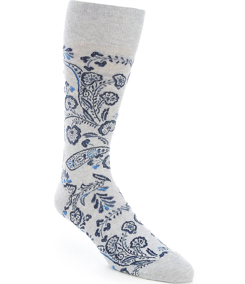 Cremieux Batik Floral Crew Dress Socks