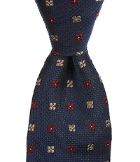 Cremieux Bennett Flower/Medallion Pattern 3.125#double; Silk Tie
