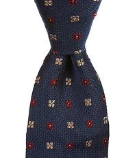 Cremieux Big & Tall Bennett Flower/Medallion Pattern 3 1/8#double; Silk Tie