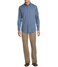 Cremieux Big & Tall Blue Label Garment Dyed Oxford Long Sleeve Woven Shirt