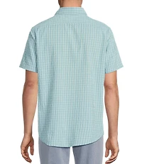Cremieux Big & Tall Blue Label Performance Short Sleeve Seersucker Gingham Shirt