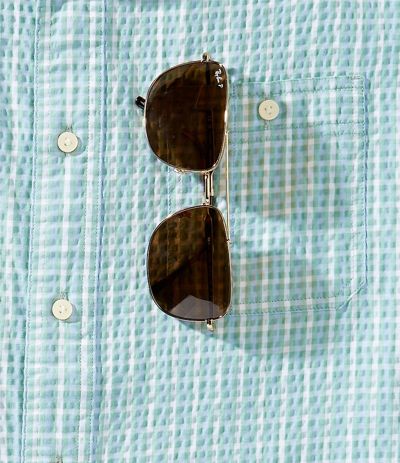 Cremieux Big & Tall Blue Label Performance Short Sleeve Seersucker Gingham Shirt