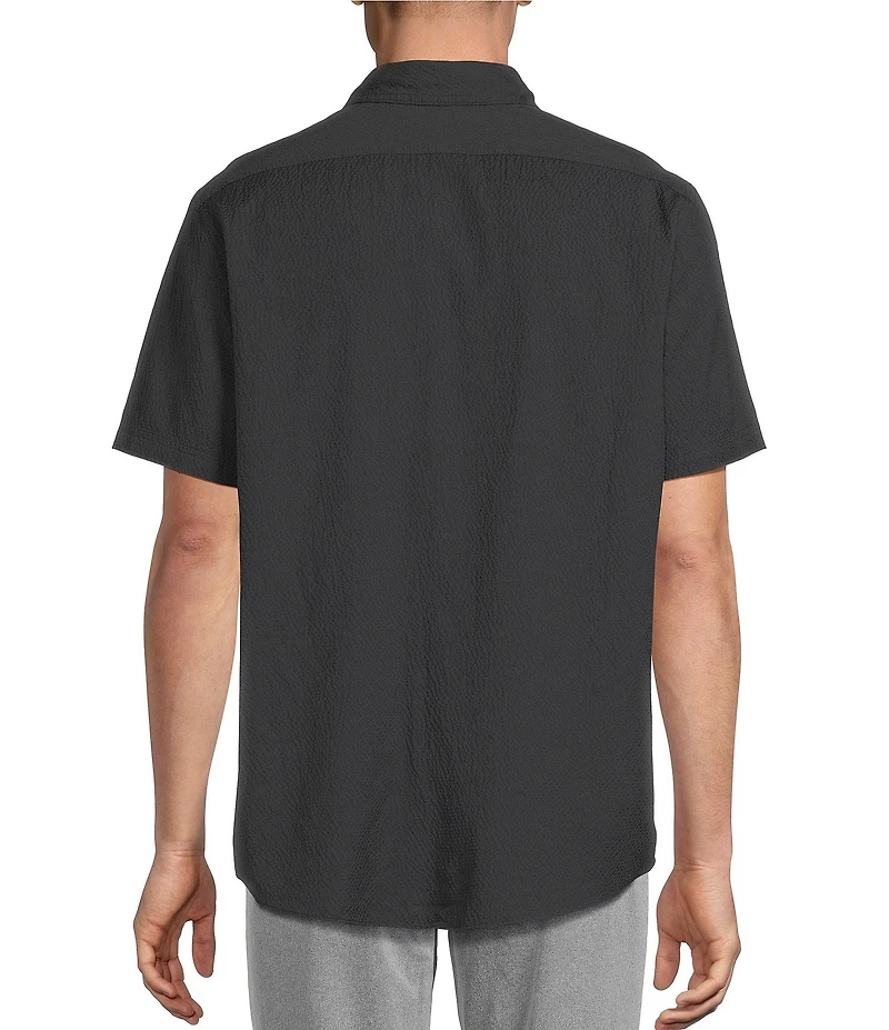 Cremieux Big & Tall Blue Label Performance Solid Seersucker Short Sleeve Shirt