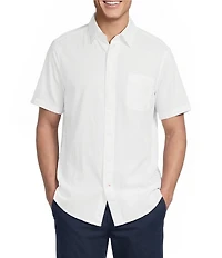 Cremieux Big & Tall Blue Label Performance Solid Seersucker Short Sleeve Shirt