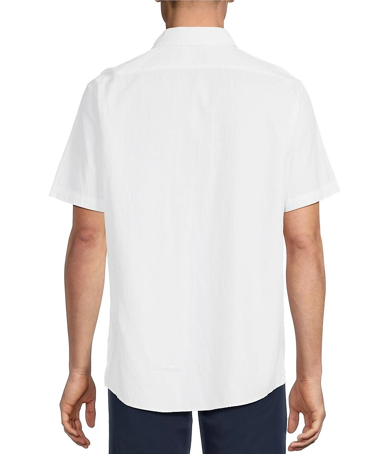 Cremieux Big & Tall Blue Label Performance Solid Seersucker Short Sleeve Shirt
