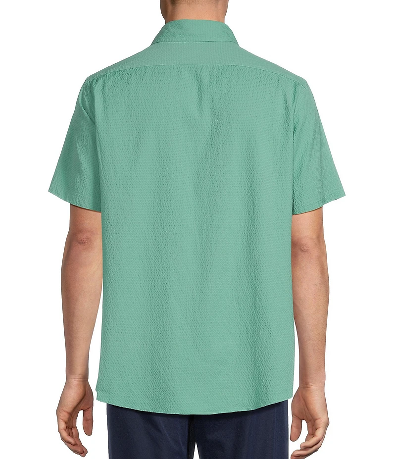 Cremieux Big & Tall Blue Label Performance Solid Seersucker Short Sleeve Shirt