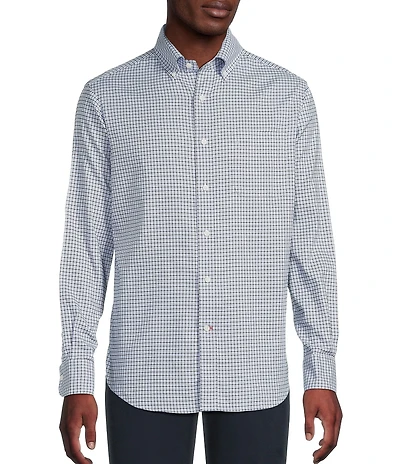 Cremieux Big & Tall Blue Label Washed Oxford Check Long Sleeve Woven Shirt