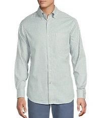 Cremieux Big & Tall Blue Label Washed Oxford Small Check Long Sleeve Woven Shirt