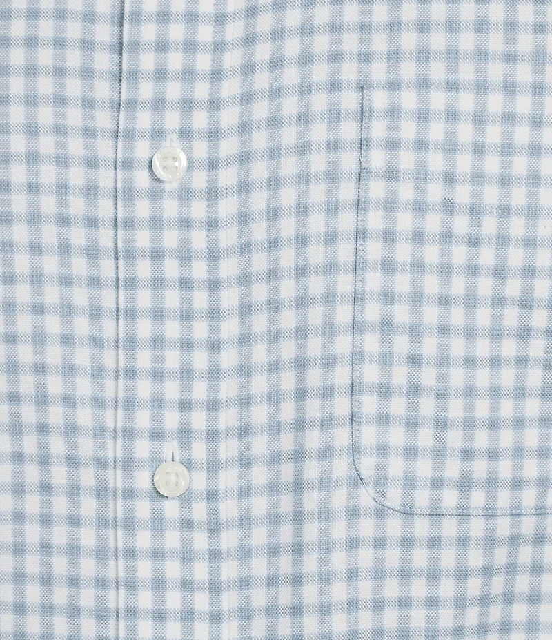 Cremieux Big & Tall Blue Label Washed Oxford Small Check Long Sleeve Woven Shirt