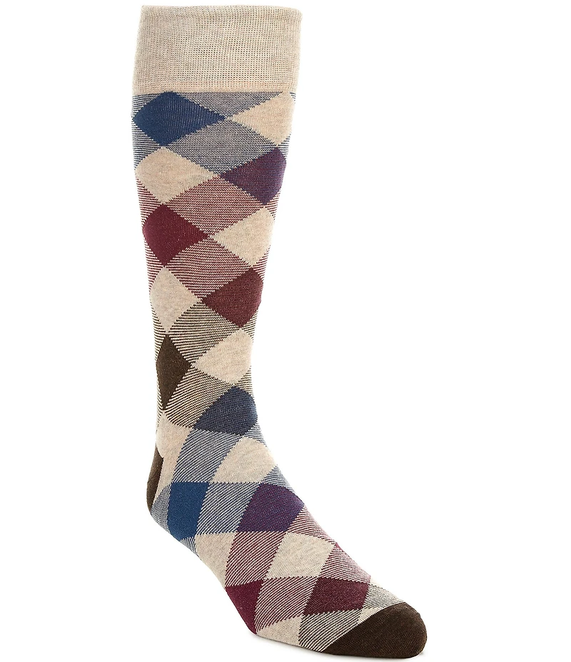 Cremieux Big & Tall Plaid Over-The-Calf Dress Socks