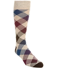 Cremieux Big & Tall Plaid Over-The-Calf Dress Socks