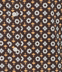 Cremieux Big & Tall Premium Denim Geometric Short Sleeve Woven Shirt