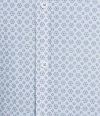 Cremieux Big & Tall Premium Denim Micro Geometric Print Short Sleeve Woven Shirt