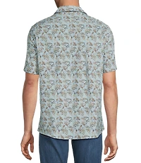 Cremieux Big & Tall Premium Denim Paisley Short Sleeve Woven Shirt