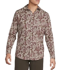 Cremieux Big & Tall Premium Denim Paisley Stretch Long Sleeve Woven Shirt