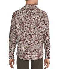 Cremieux Big & Tall Premium Denim Paisley Stretch Long Sleeve Woven Shirt