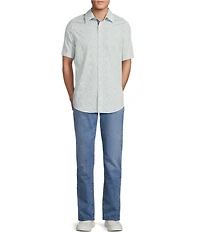 Cremieux Big & Tall Premium Denim Sketch Floral Short Sleeve Woven Shirt