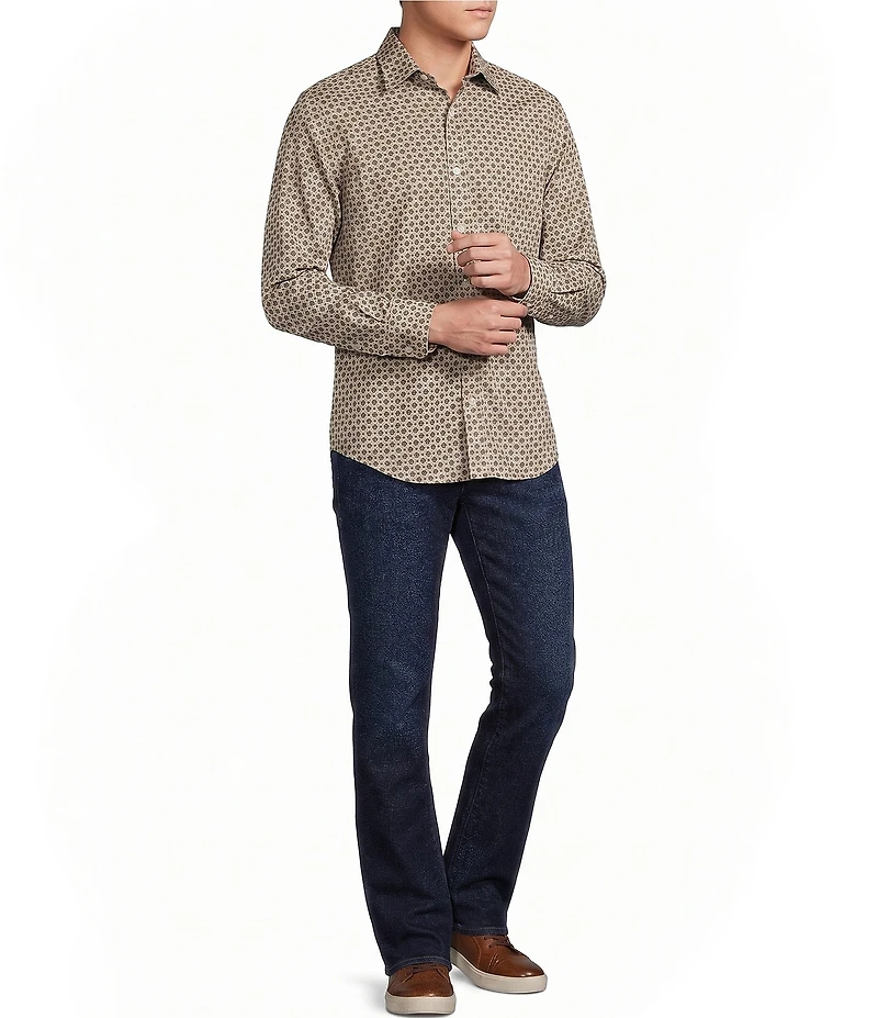 Cremieux Big & Tall Premium Geometric Print Woven Shirt
