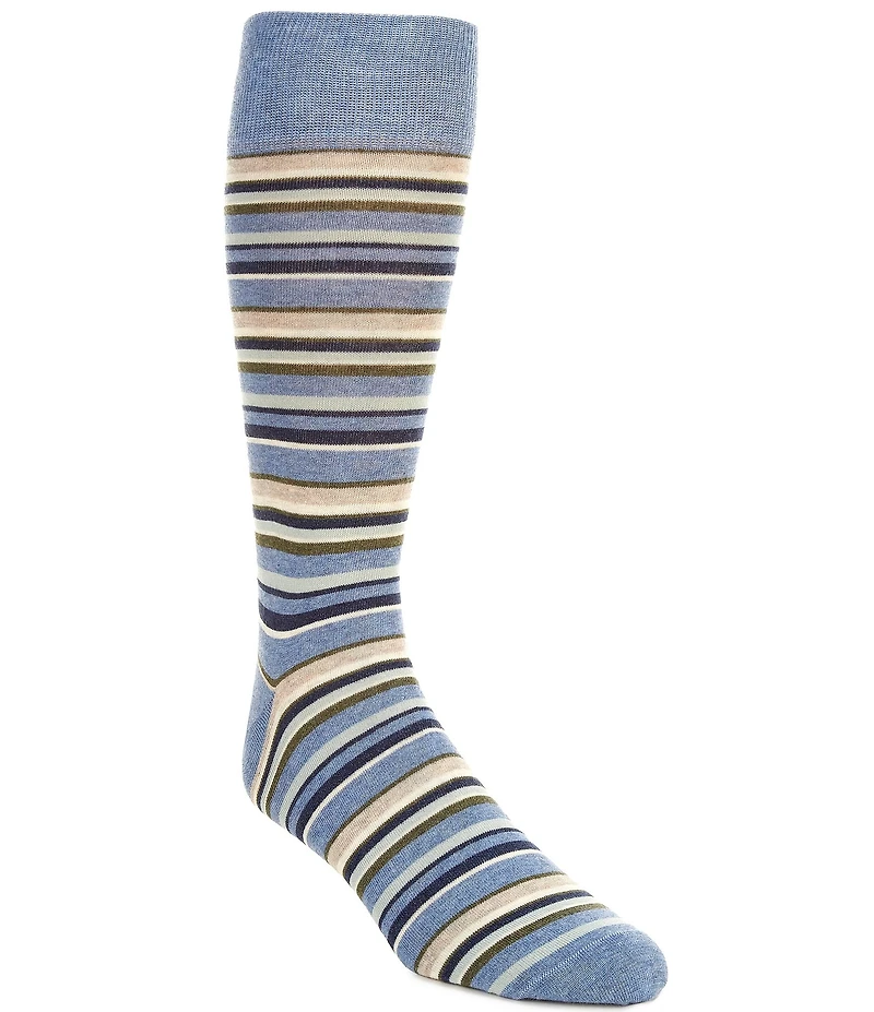 Cremieux Big & Tall Rochefort Striped Crew Dress Socks