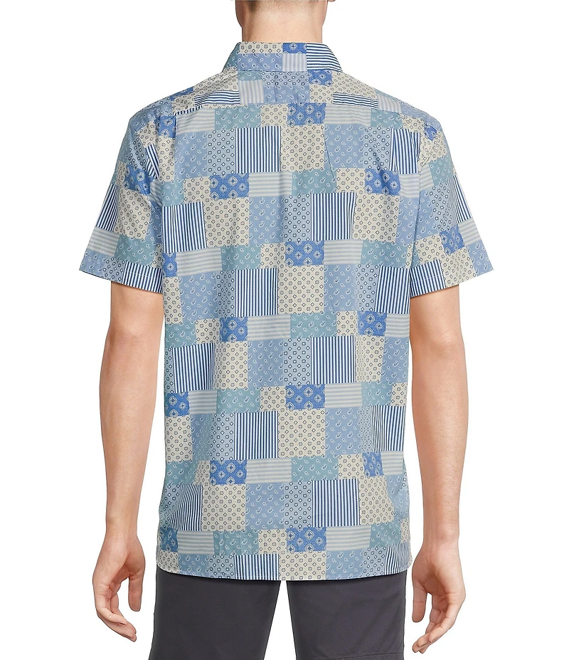 Cremieux Blue Label 25th Anniversary Collection Patchwork Short Sleeve Woven Shirt
