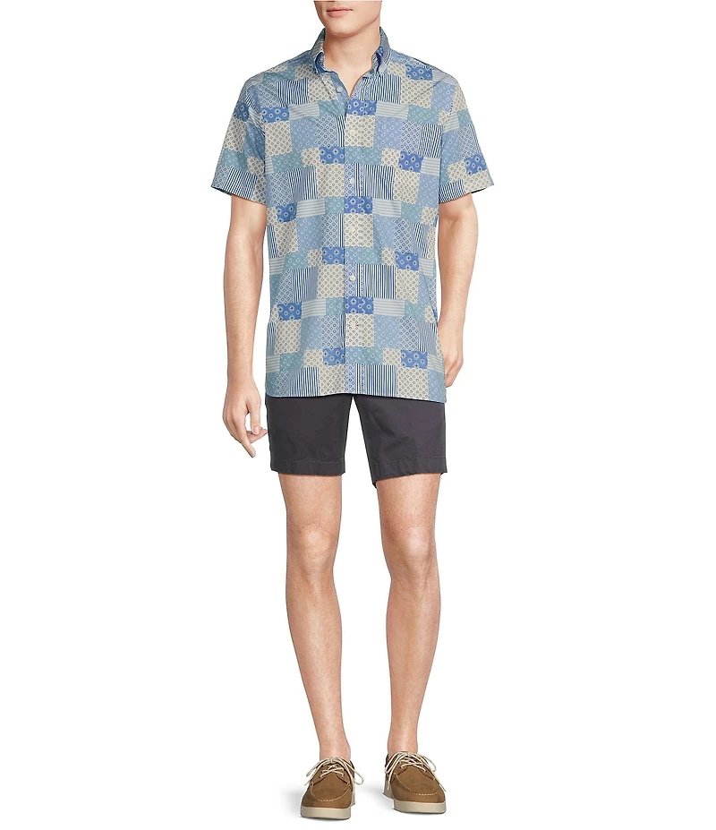 Cremieux Blue Label 25th Anniversary Collection Patchwork Short Sleeve Woven Shirt