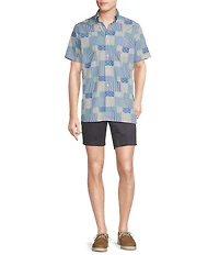 Cremieux Blue Label 25th Anniversary Collection Patchwork Short Sleeve Woven Shirt