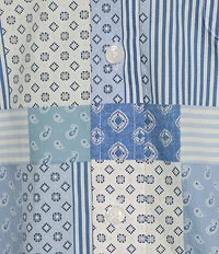 Cremieux Blue Label 25th Anniversary Collection Patchwork Short Sleeve Woven Shirt