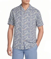 Cremieux Blue Label Beach Floral Print Short Sleeve Woven Camp Shirt