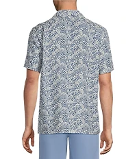 Cremieux Blue Label Beach Floral Print Short Sleeve Woven Camp Shirt