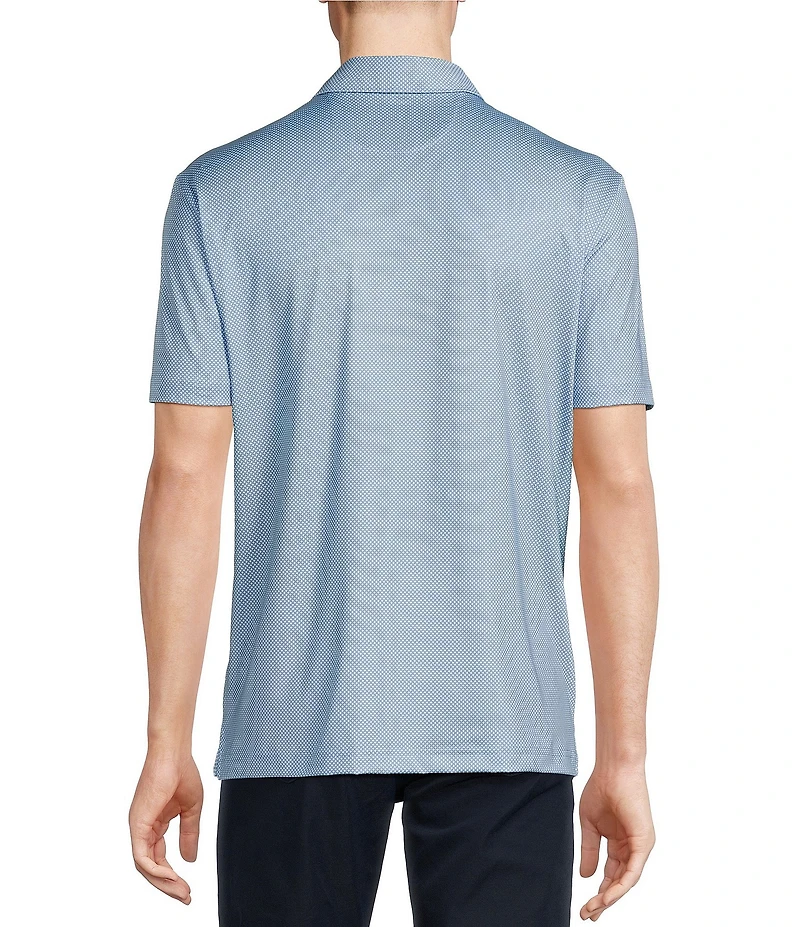 Cremieux Blue Label Big & Tall Performance Stretch Geo Print Short Sleeve Polo Shirt