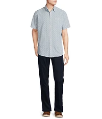 Cremieux Blue Label Big & Tall Performance Stretch Drink Print Short Sleeve Woven Shirt