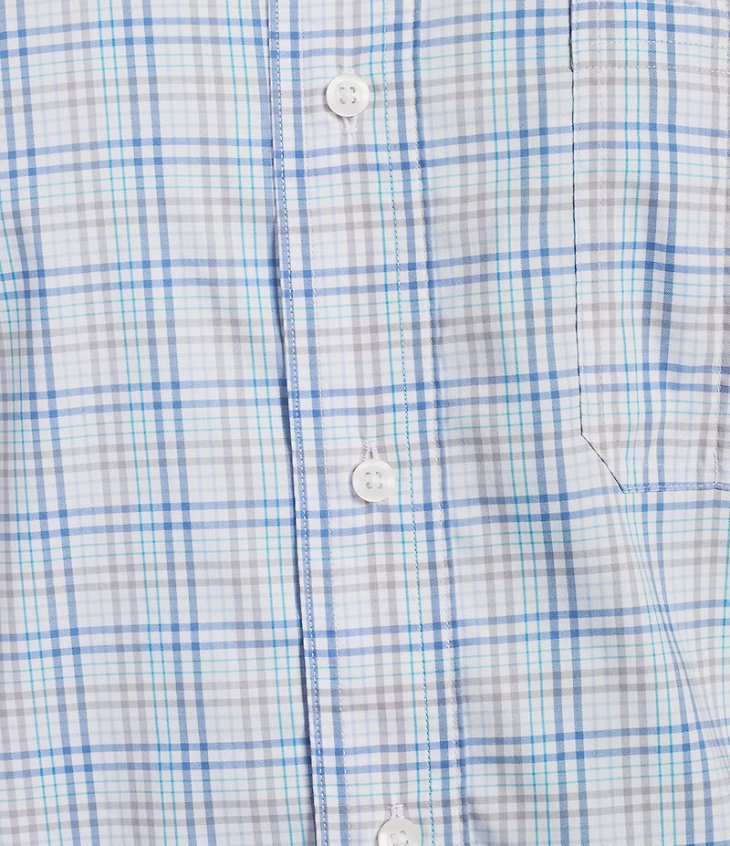 Cremieux Blue Label Big & Tall Performance Stretch Plaid Short Sleeve Woven Shirt