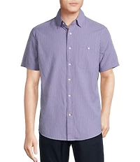 Cremieux Blue Label Big & Tall Performance Stretch Stripe Seersucker Short Sleeve Woven Shirt