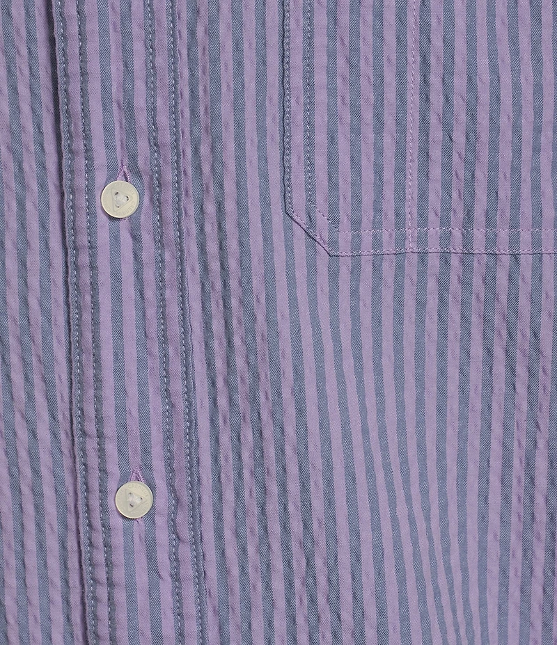 Cremieux Blue Label Big & Tall Performance Stretch Stripe Seersucker Short Sleeve Woven Shirt