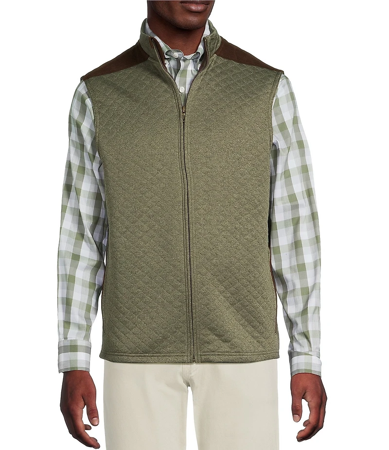 Cremieux Blue Label Big & Tall Quilted Sleeveless Full Zip Vest