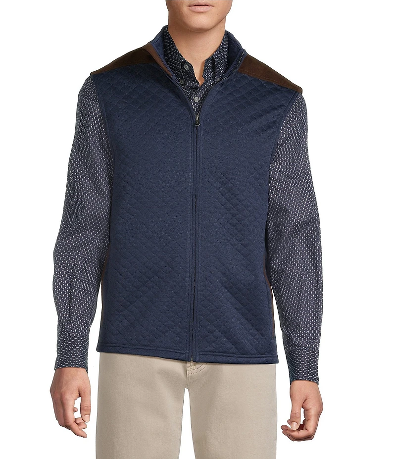 Cremieux Blue Label Big & Tall Quilted Sleeveless Full Zip Vest