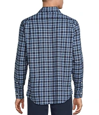 Cremieux Blue Label Big & Tall Washed Oxford Tonal Plaid Long Sleeve Woven Shirt