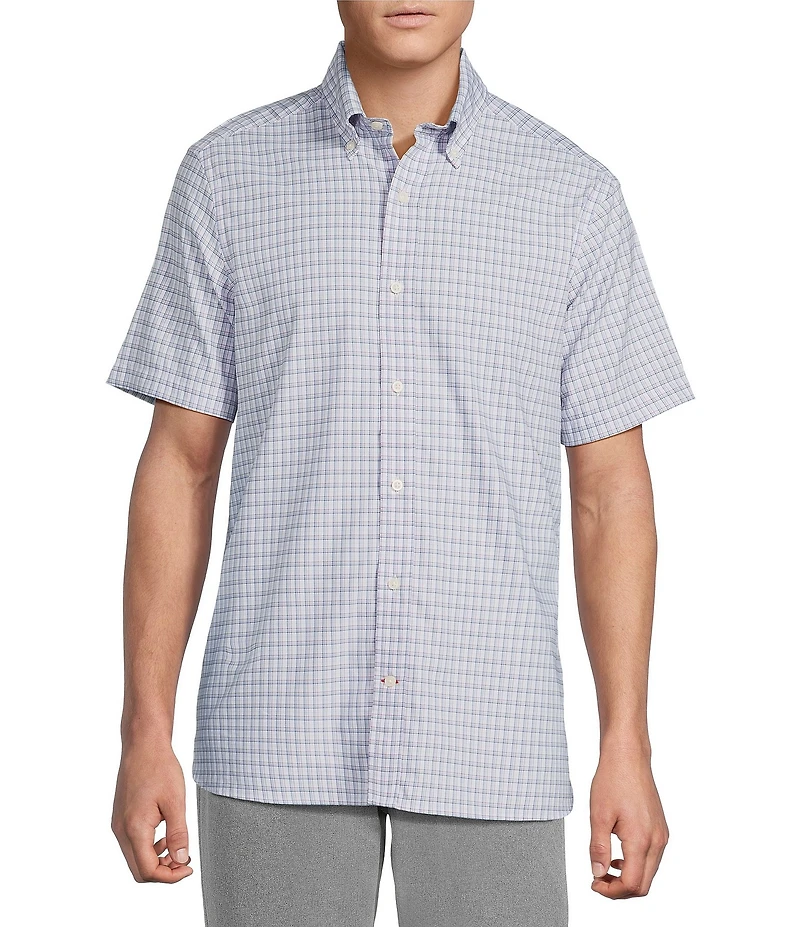 Cremieux Blue Label Brrr Performance Plaid Short Sleeve Woven Shirt