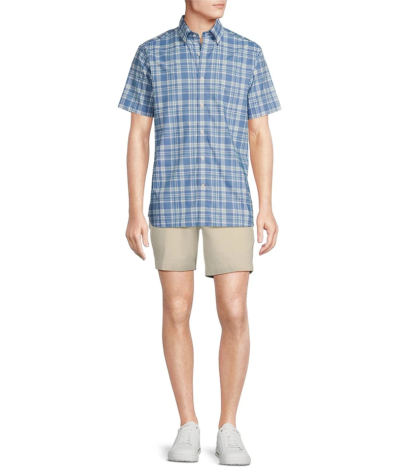 Cremieux Blue Label Brrr° Plaid Royal Short Sleeve Woven Shirt