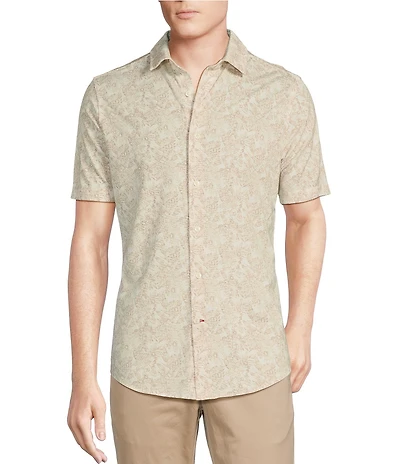 Cremieux Blue Label Cape Town Collection Floral Print Short Sleeve Knit Shirt