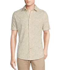 Cremieux Blue Label Cape Town Collection Floral Print Short Sleeve Knit Shirt