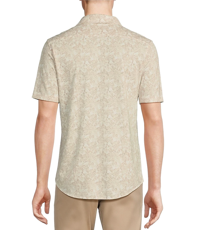 Cremieux Blue Label Cape Town Collection Floral Print Short Sleeve Knit Shirt